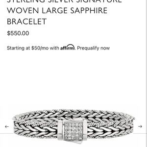 phillip gavriel. STERLING SILVER SIGNATURE WOVEN LARGE SAPPHIRE BRACELET